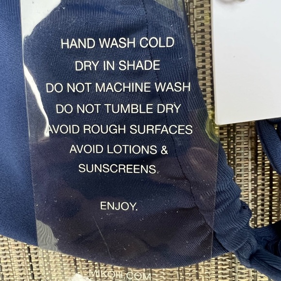 NWT Mikoh Braided Triangle Bikini Top Blue Size Small - Picture 4 of 8